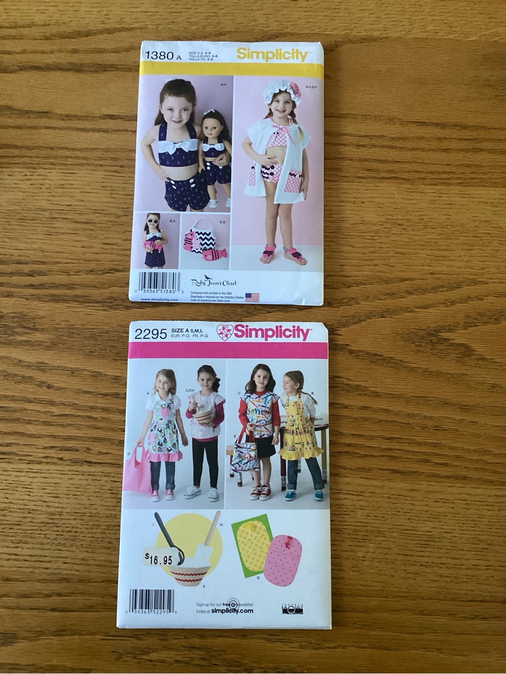 Simplicity Girls apron and Swimwear Patterns NWT